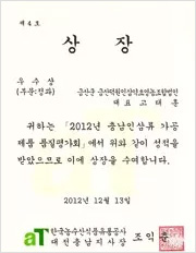 2012 Excellence Award at Quality Reviews